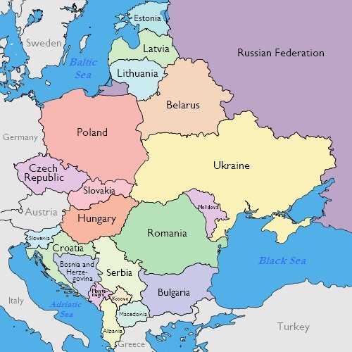 Картинки по запросу map of the eastern europe